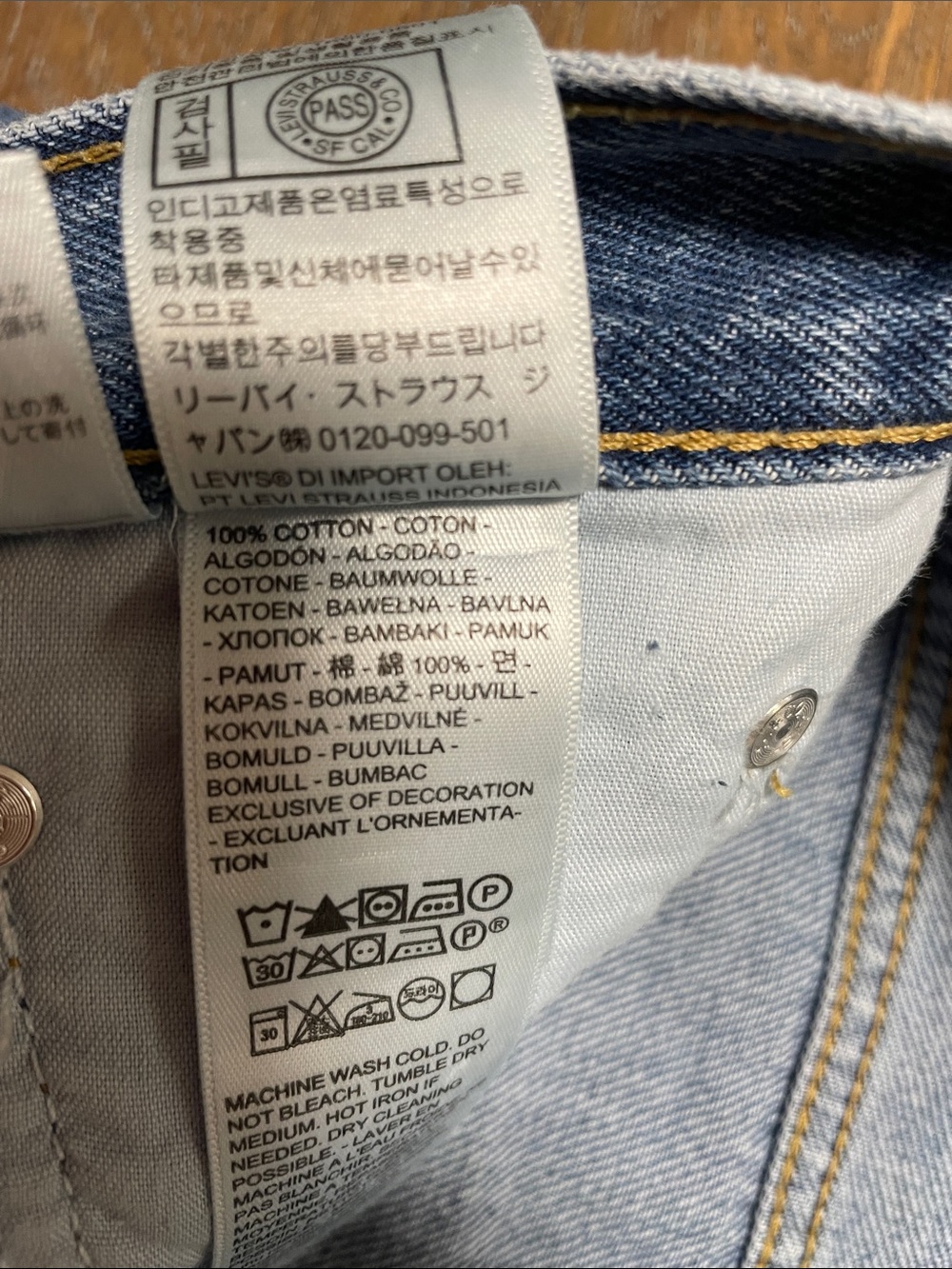 Levi's Blue Denim Women's Jean Shorts — Classic High-Rise - Picture 6 of 6